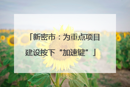 新密市：为重点项目建设按下“加速键”
