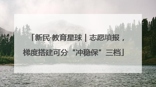新民·教育星球｜志愿填报，梯度搭建可分“冲稳保”三档