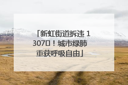 新虹街道拆违 1307㎡！城市绿肺重获呼吸自由
