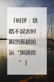 时评：铁路不误农时跑出春耕抢运“加速度”