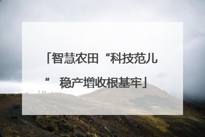 智慧农田“科技范儿” 稳产增收根基牢