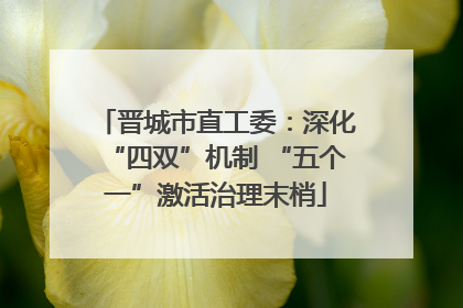晋城市直工委：深化“四双”机制 “五个一”激活治理末梢