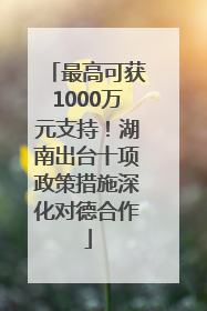 最高可获1000万元支持！湖南出台十项政策措施深化对德合作
