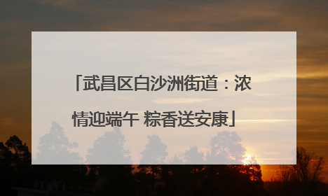 武昌区白沙洲街道：浓情迎端午 粽香送安康