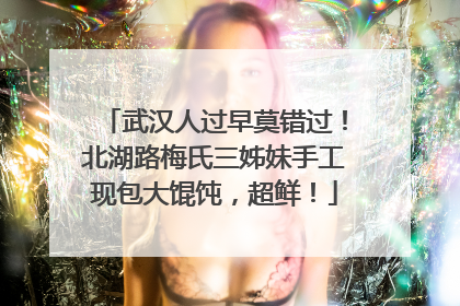 武汉人过早莫错过！北湖路梅氏三姊妹手工现包大馄饨，超鲜！