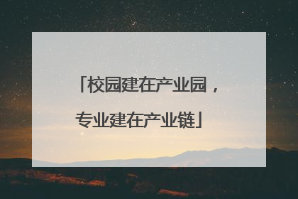 校园建在产业园，专业建在产业链