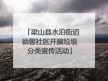 梁山县水泊街道德馨社区开展垃圾分类宣传活动