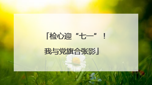 检心迎“七一”！我与党旗合张影