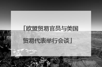 欧盟贸易官员与美国贸易代表举行会谈