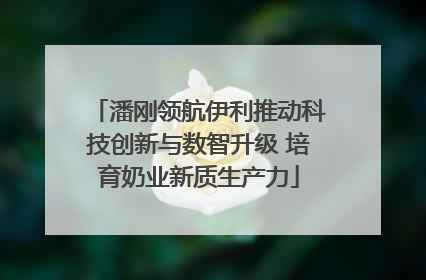 潘刚领航伊利推动科技创新与数智升级 培育奶业新质生产力