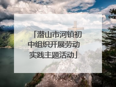 潜山市河镇初中组织开展劳动实践主题活动
