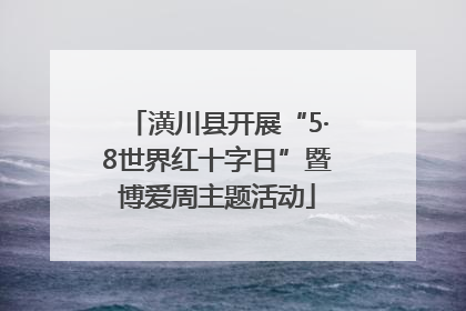 潢川县开展“5·8世界红十字日”暨博爱周主题活动