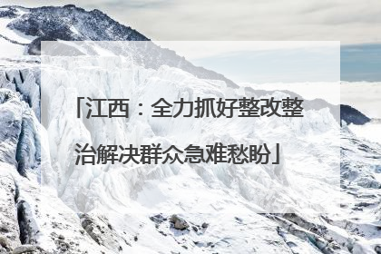 江西：全力抓好整改整治解决群众急难愁盼