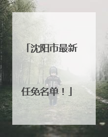沈阳市最新任免名单！