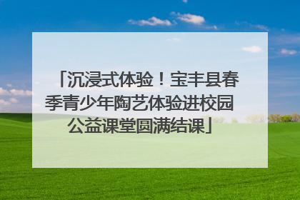 沉浸式体验！宝丰县春季青少年陶艺体验进校园公益课堂圆满结课