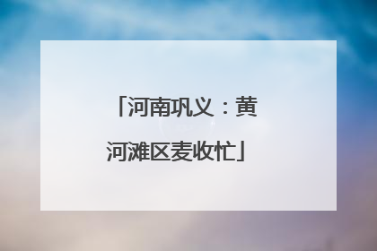 河南巩义：黄河滩区麦收忙
