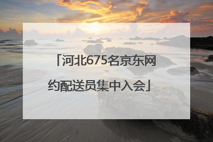 河北675名京东网约配送员集中入会