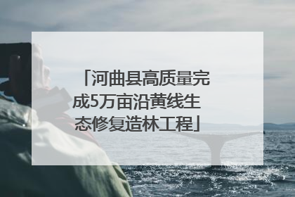 河曲县高质量完成5万亩沿黄线生态修复造林工程