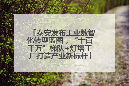 泰安发布工业数智化转型蓝图，“十百千万”梯队+灯塔工厂打造产业新标杆