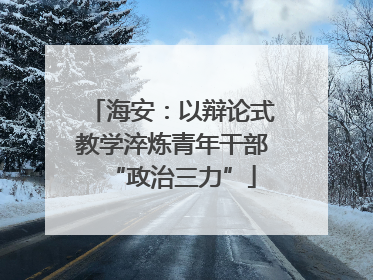 海安：以辩论式教学淬炼青年干部“政治三力”