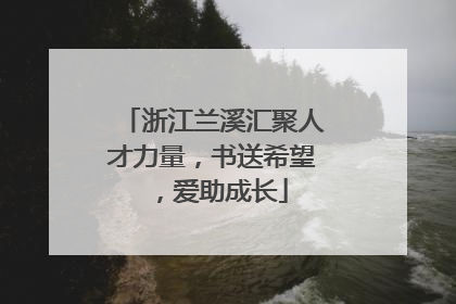 浙江兰溪汇聚人才力量，书送希望，爱助成长