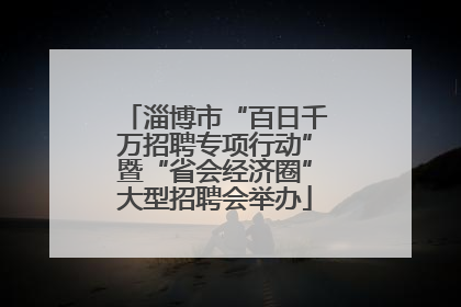 淄博市“百日千万招聘专项行动”暨“省会经济圈”大型招聘会举办