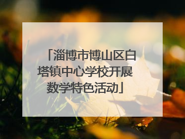 淄博市博山区白塔镇中心学校开展数学特色活动