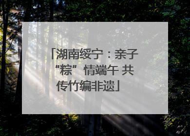 湖南绥宁：亲子“粽”情端午 共传竹编非遗