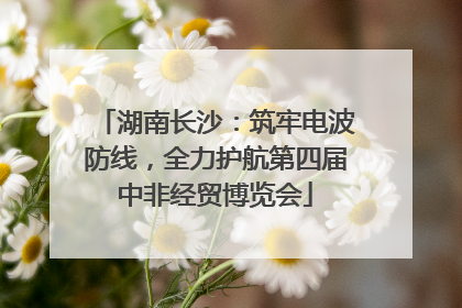 湖南长沙：筑牢电波防线，全力护航第四届中非经贸博览会