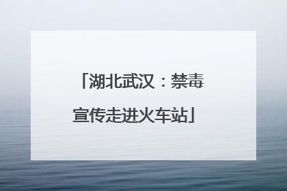 湖北武汉：禁毒宣传走进火车站
