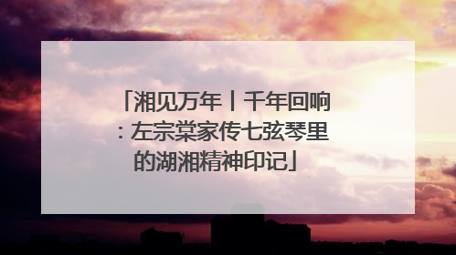 湘见万年丨千年回响：左宗棠家传七弦琴里的湖湘精神印记