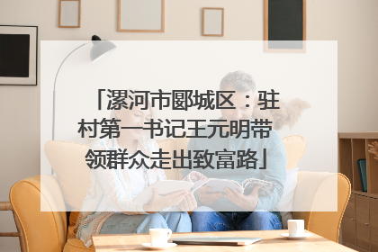漯河市郾城区：驻村第一书记王元明带领群众走出致富路