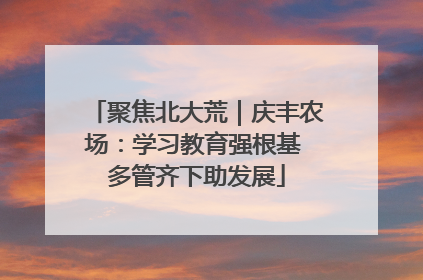 聚焦北大荒｜庆丰农场：学习教育强根基 多管齐下助发展