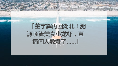 董宇辉再回湖北！溯源顶流美食小龙虾，直播间人数爆了……