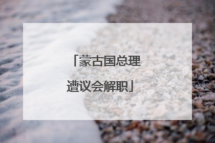 蒙古国总理遭议会解职