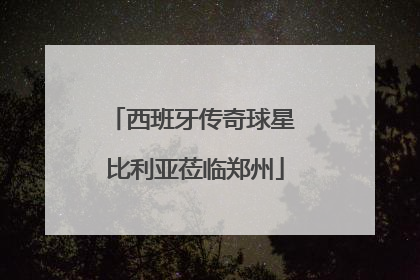 西班牙传奇球星 比利亚莅临郑州