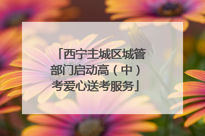 西宁主城区城管部门启动高（中）考爱心送考服务