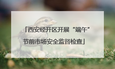 西安经开区开展“端午”节前市场安全监督检查