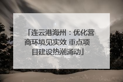 连云港海州：优化营商环境见实效 重点项目建设热潮涌动
