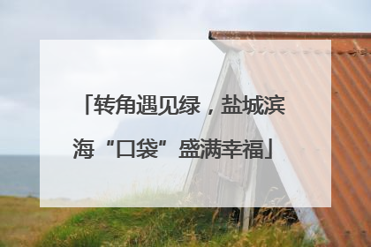 转角遇见绿，盐城滨海“口袋”盛满幸福