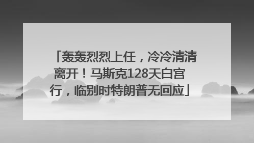 轰轰烈烈上任，冷冷清清离开！马斯克128天白宫行，临别时特朗普无回应