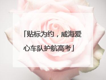 贴标为约，威海爱心车队护航高考