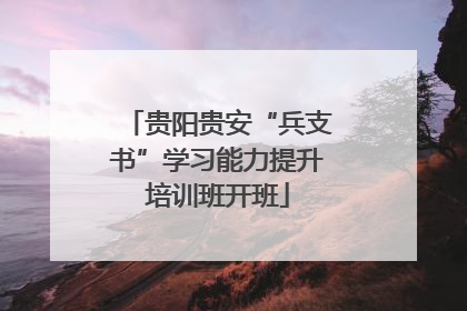 贵阳贵安“兵支书”学习能力提升培训班开班