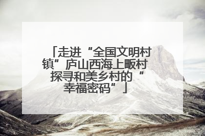 走进“全国文明村镇”庐山西海上畈村 探寻和美乡村的“幸福密码”