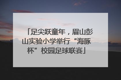 足尖跃童年，眉山彭山实验小学举行“海豚杯”校园足球联赛