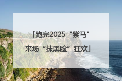 跑完2025“紫马” 来场“抹黑脸”狂欢
