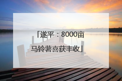 遂平：8000亩马铃薯喜获丰收