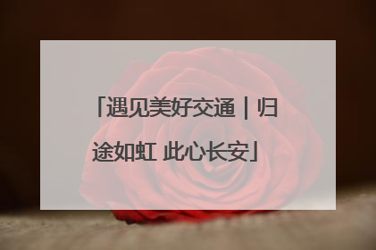 遇见美好交通｜归途如虹 此心长安
