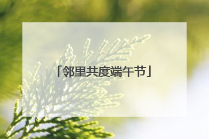邻里共度端午节