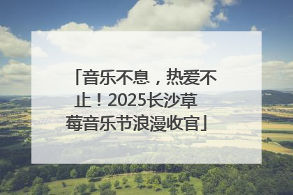 音乐不息，热爱不止！2025长沙草莓音乐节浪漫收官